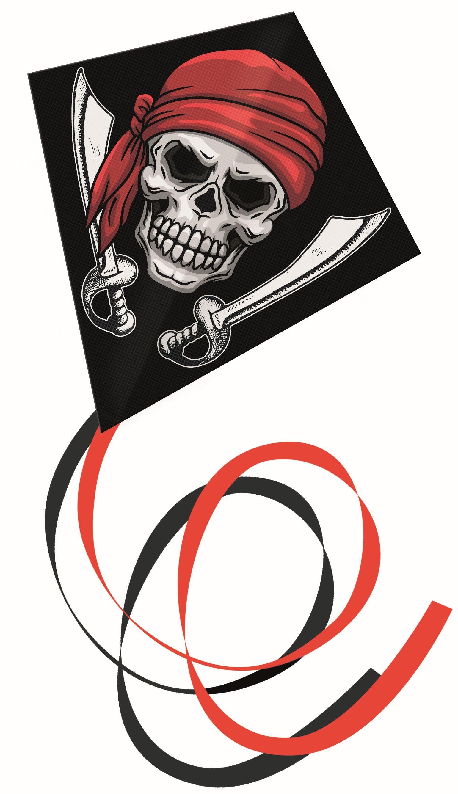 GUNTHER Aquilone per bambini Gunther Pirat GU1149 Nero 70 x 70 cm