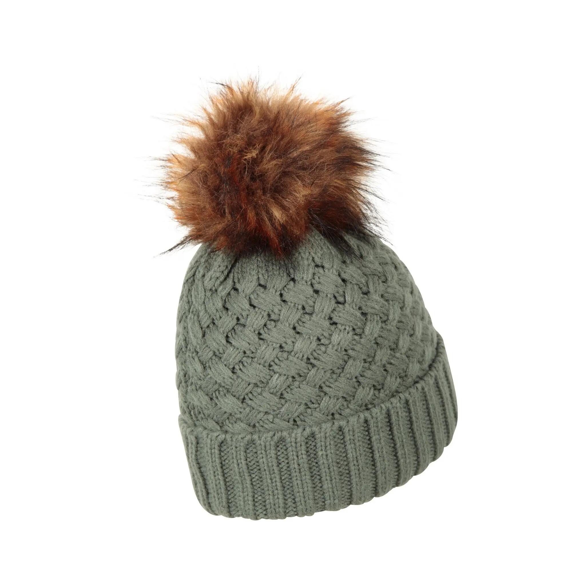 Cappello A Cuffia Pom Pom Foderato Di Borg Donna Mountain Warehouse Lisbon Verde 3/5