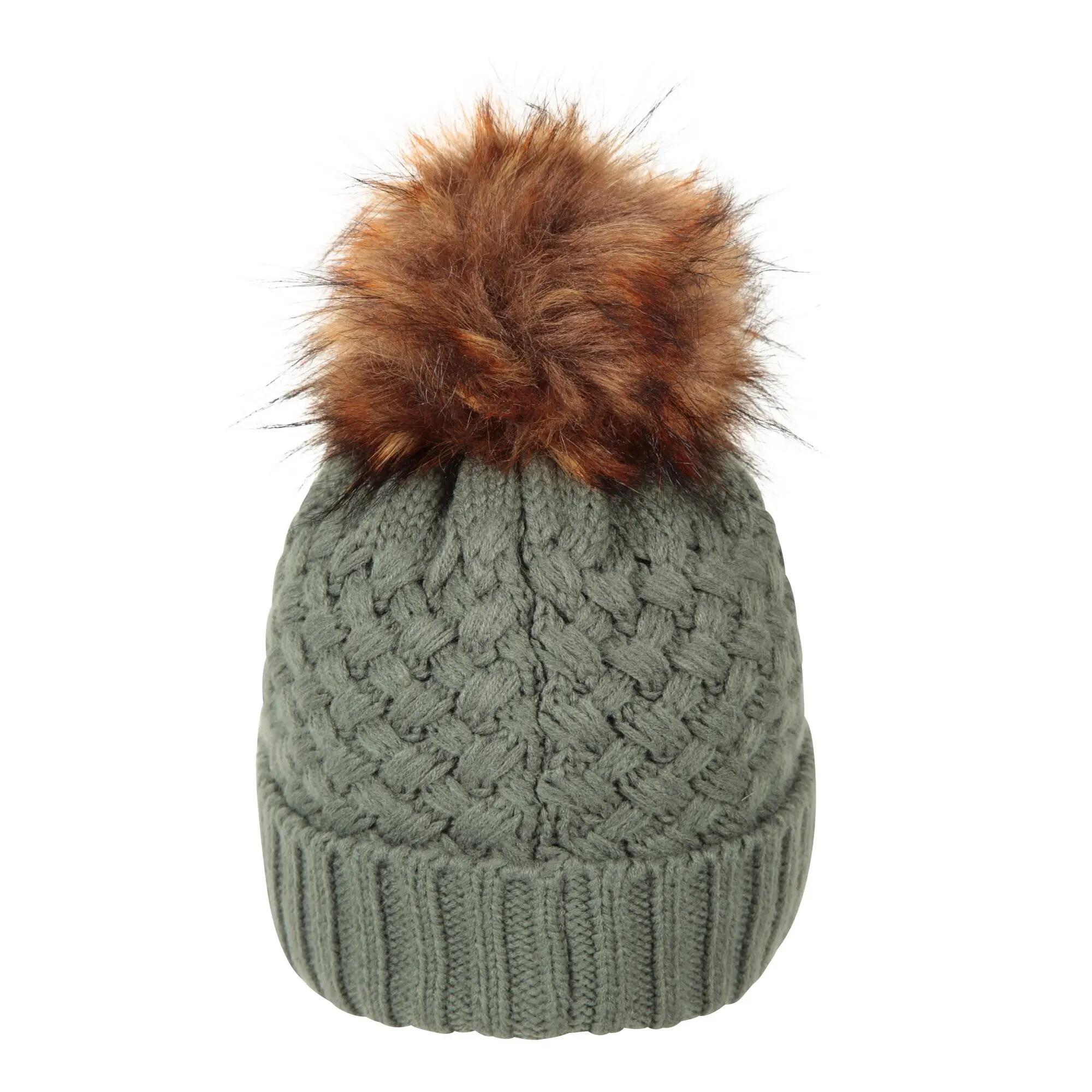 Cappello A Cuffia Pom Pom Foderato Di Borg Donna Mountain Warehouse Lisbon Verde 2/5