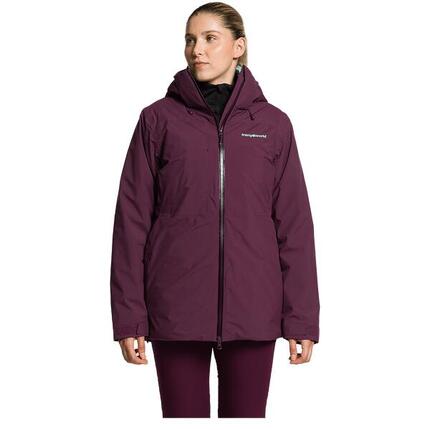 Chaqueta 3 en 1 para Mujer Trangoworld Lohra complet Morado/Negro Impermeable