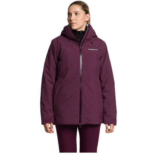 Chaqueta 3 en 1 para Mujer Trangoworld Lohra complet Morado/Negro Impermeable