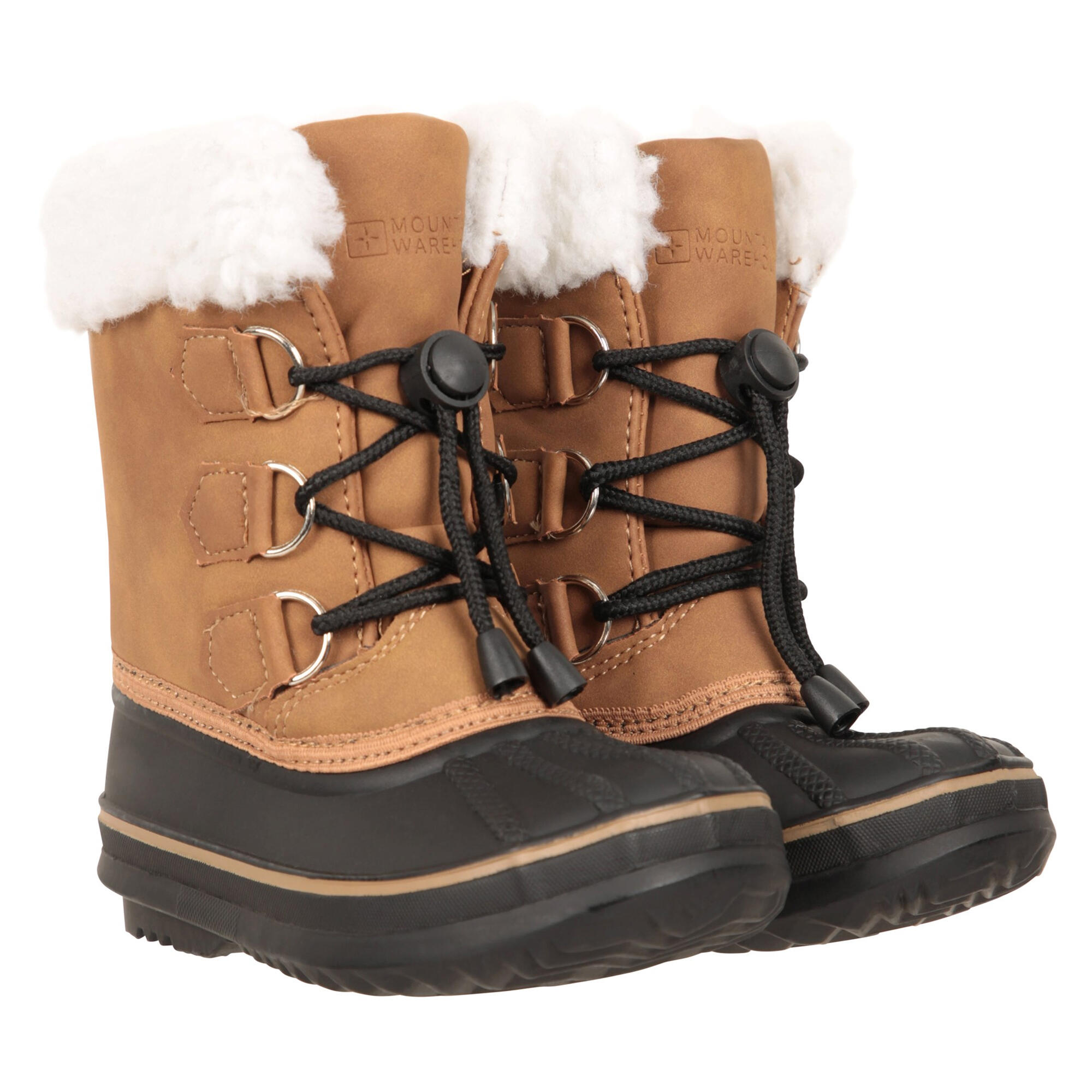 MOUNTAIN WAREHOUSE Toddler Adaptive Lace Up Snow Boots (Brown)
