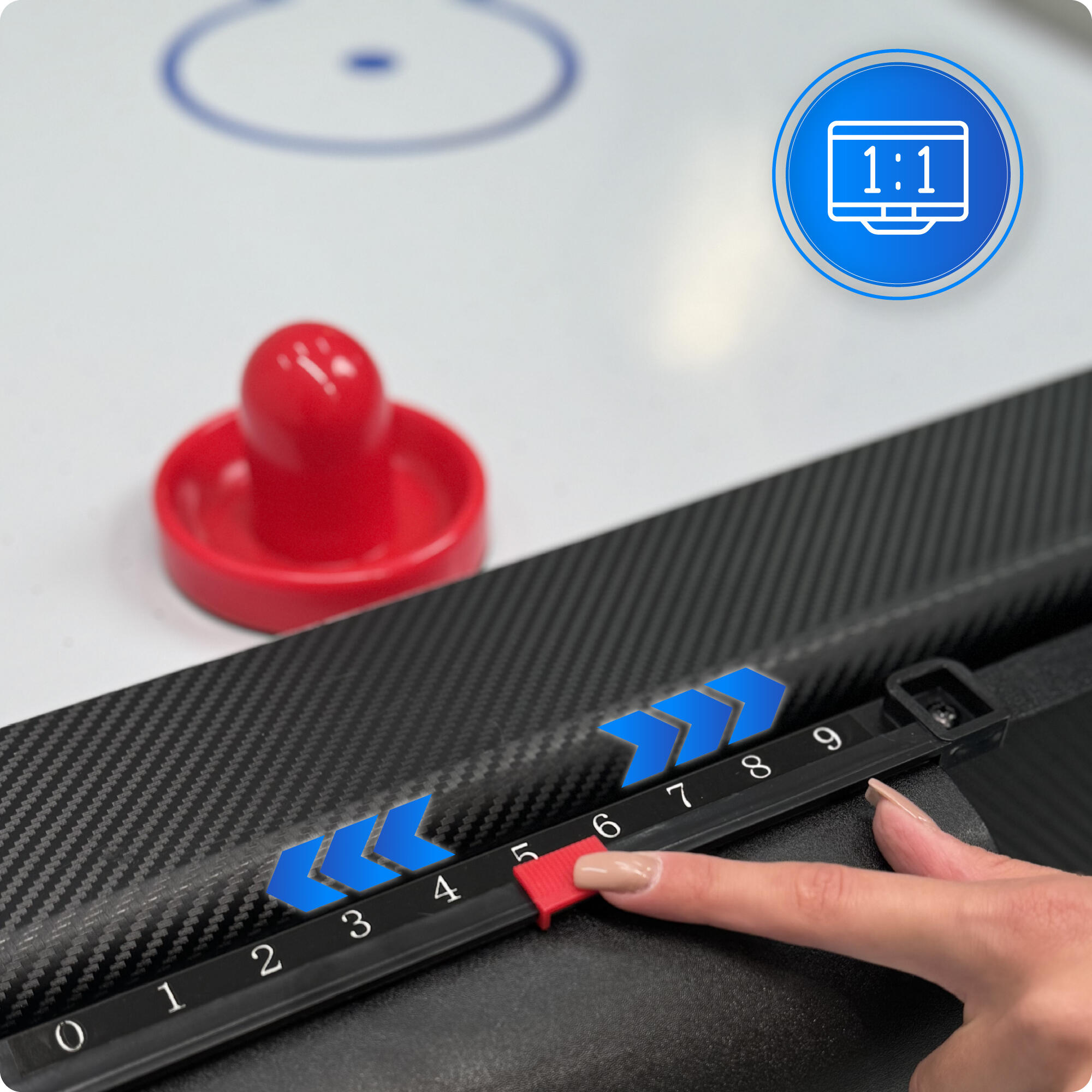 Tavolo 4 in 1 per biliardo, air hockey e tennis da tavolo Thunder CRUSH 7FT 6/7