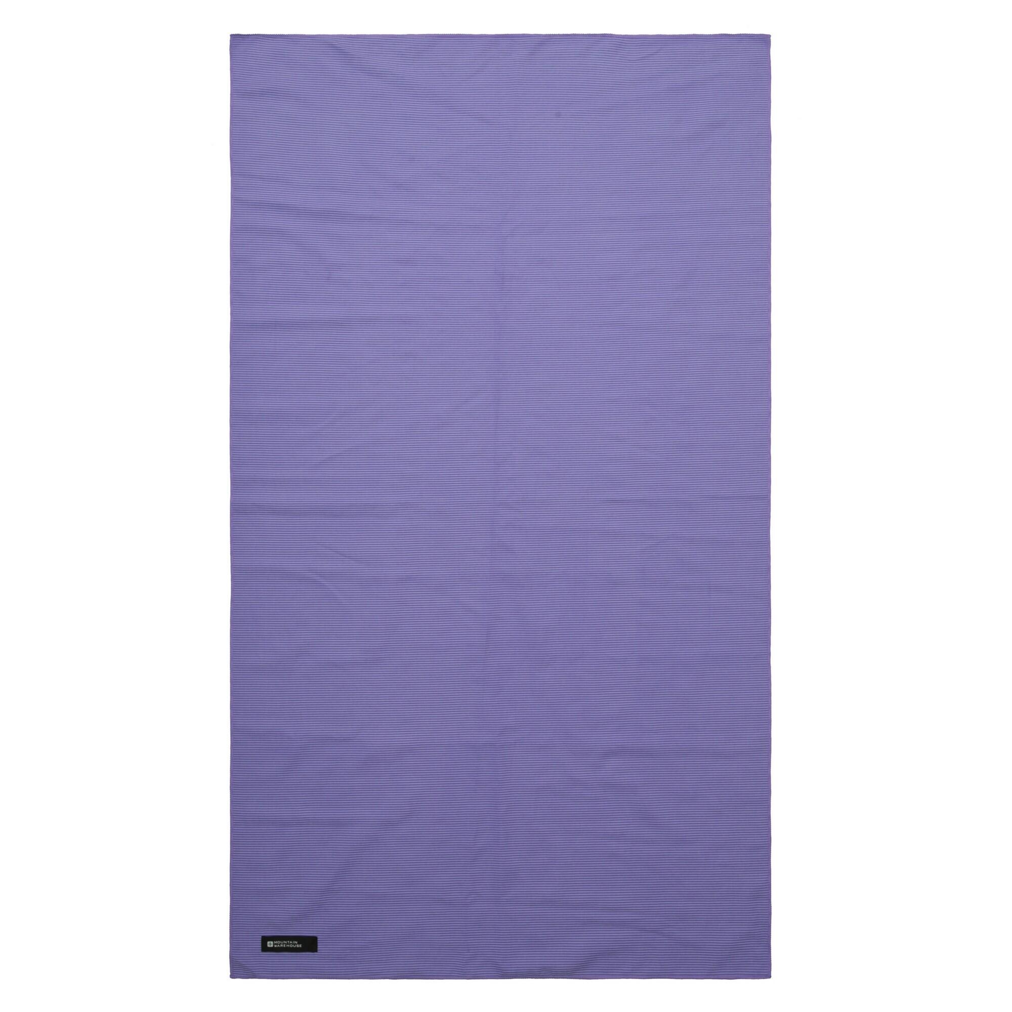 Handtuch, Riesig gerippt Damen und Herren Dunkel-Lila 3/3