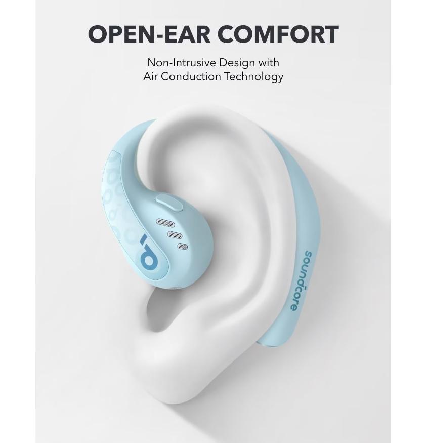 Casti True Wireless Anker SoundCore AeroFit Pro, IPX5, Autonomie 46H (Albastru) 2/6