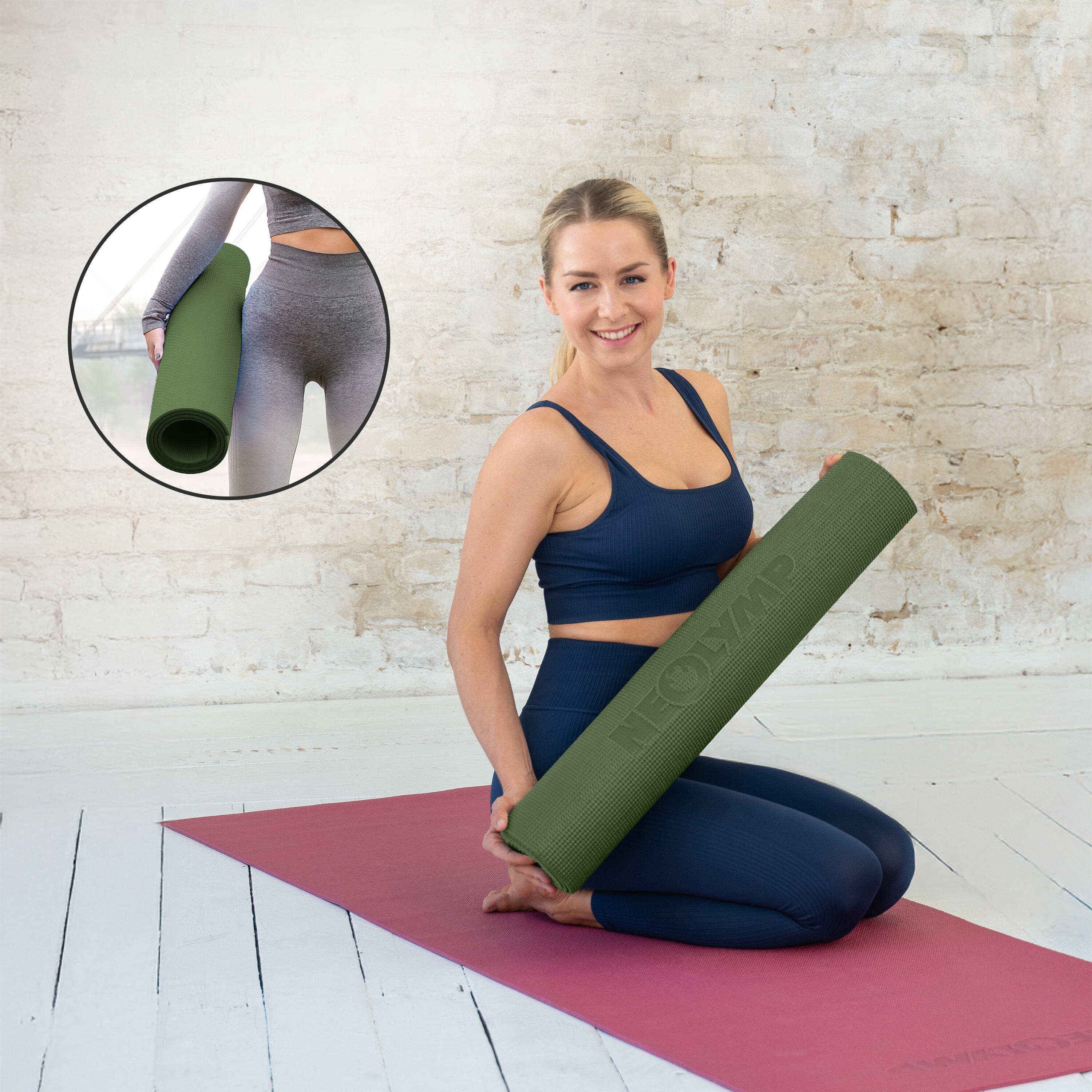 Rutschfeste Yoga- & Fitnessmatte 183x61cm – Gelenkschonend für Pilates & Workout 7/7