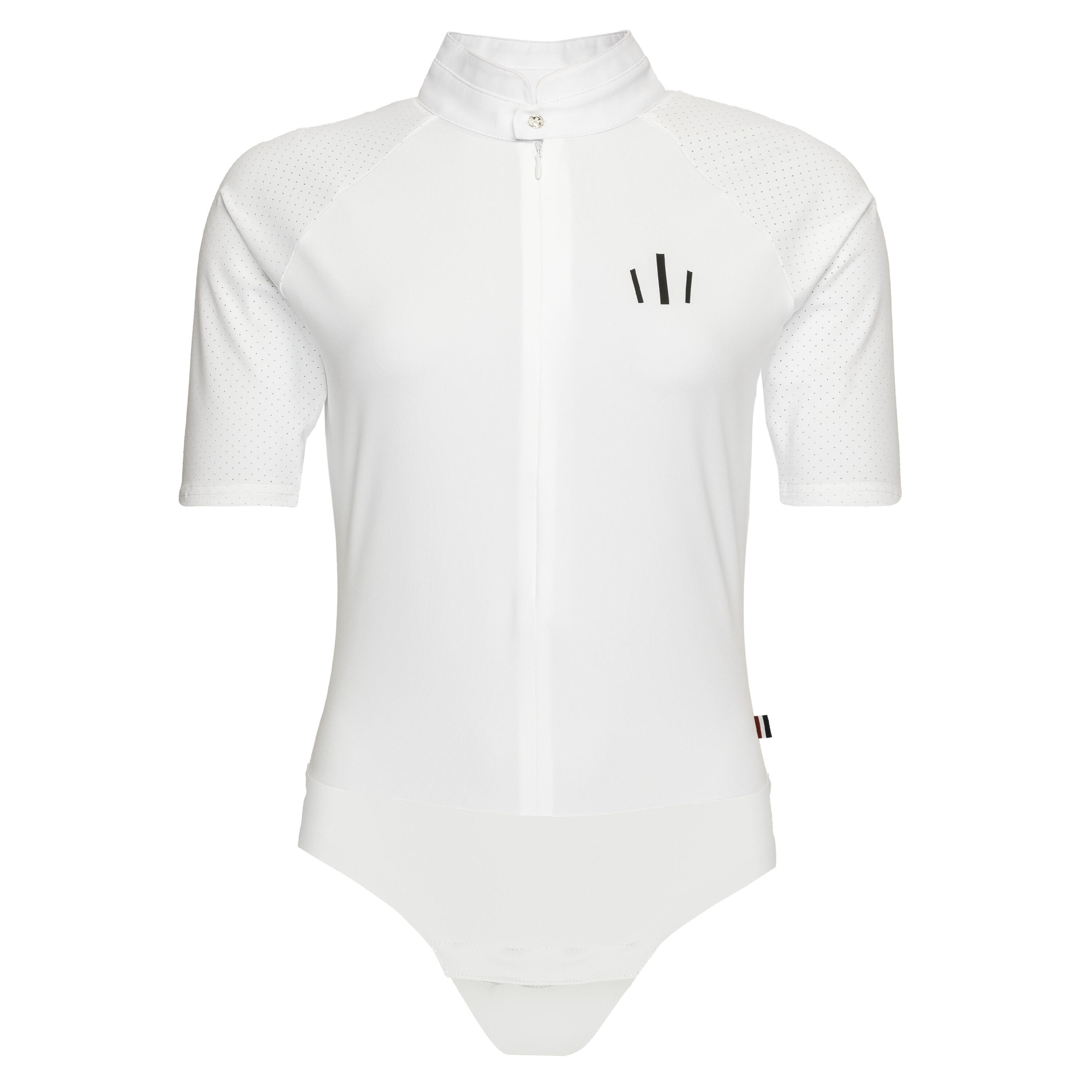 Kingsland - Chemise D'Équitation De Concours Femme Kingsland Jess Show Bodystocking - Chemise Manches Longues - Blanc - Decathlon