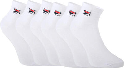 Fila quarter sokken 6-pack, wit, maat 43-46
