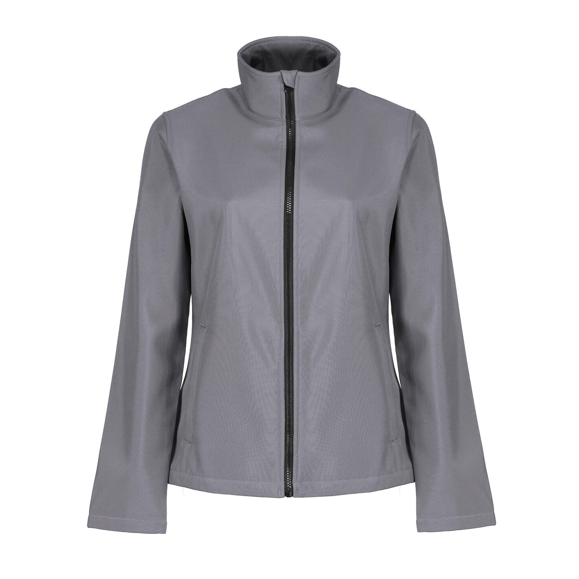 REGATTA Womens/Ladies Ablaze Printable Softshell Jacket (Rock Grey/Black)