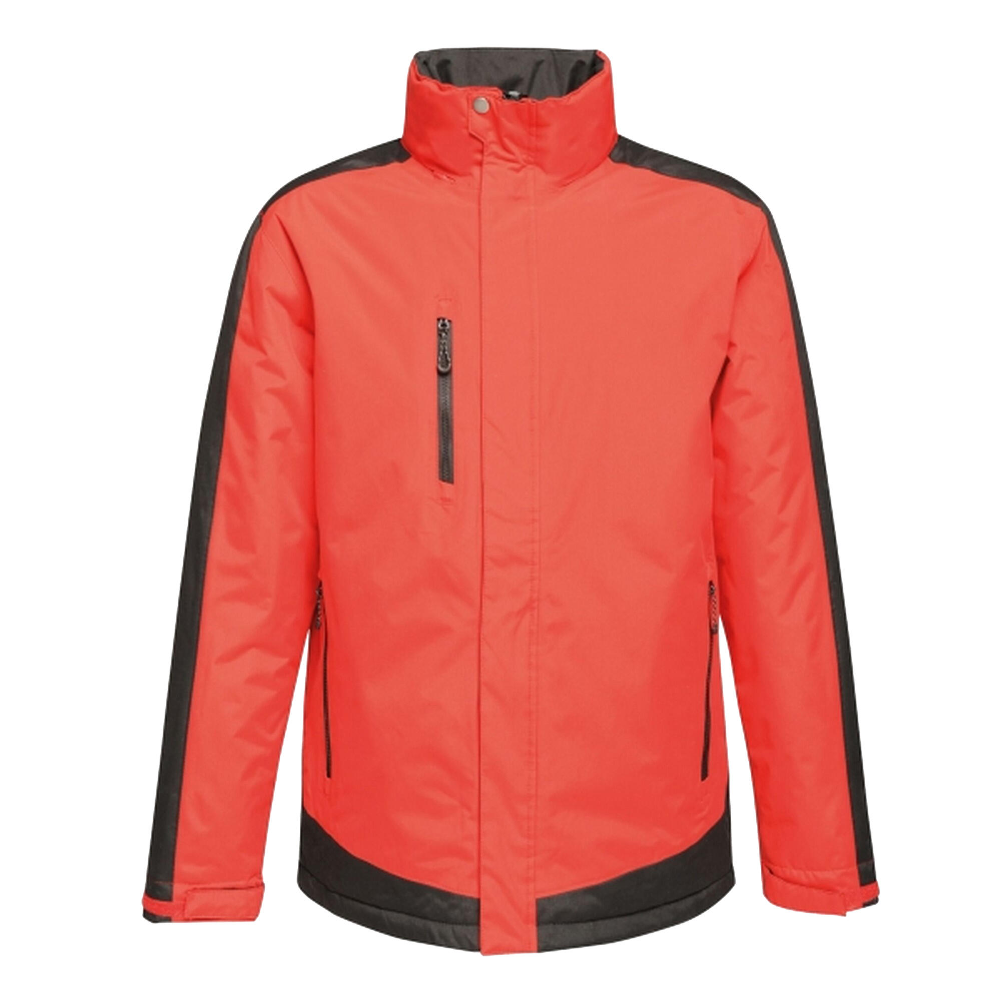 Mens Contrast Full Zip Jacket (Raspberry Red/Graphite Black) 1/5