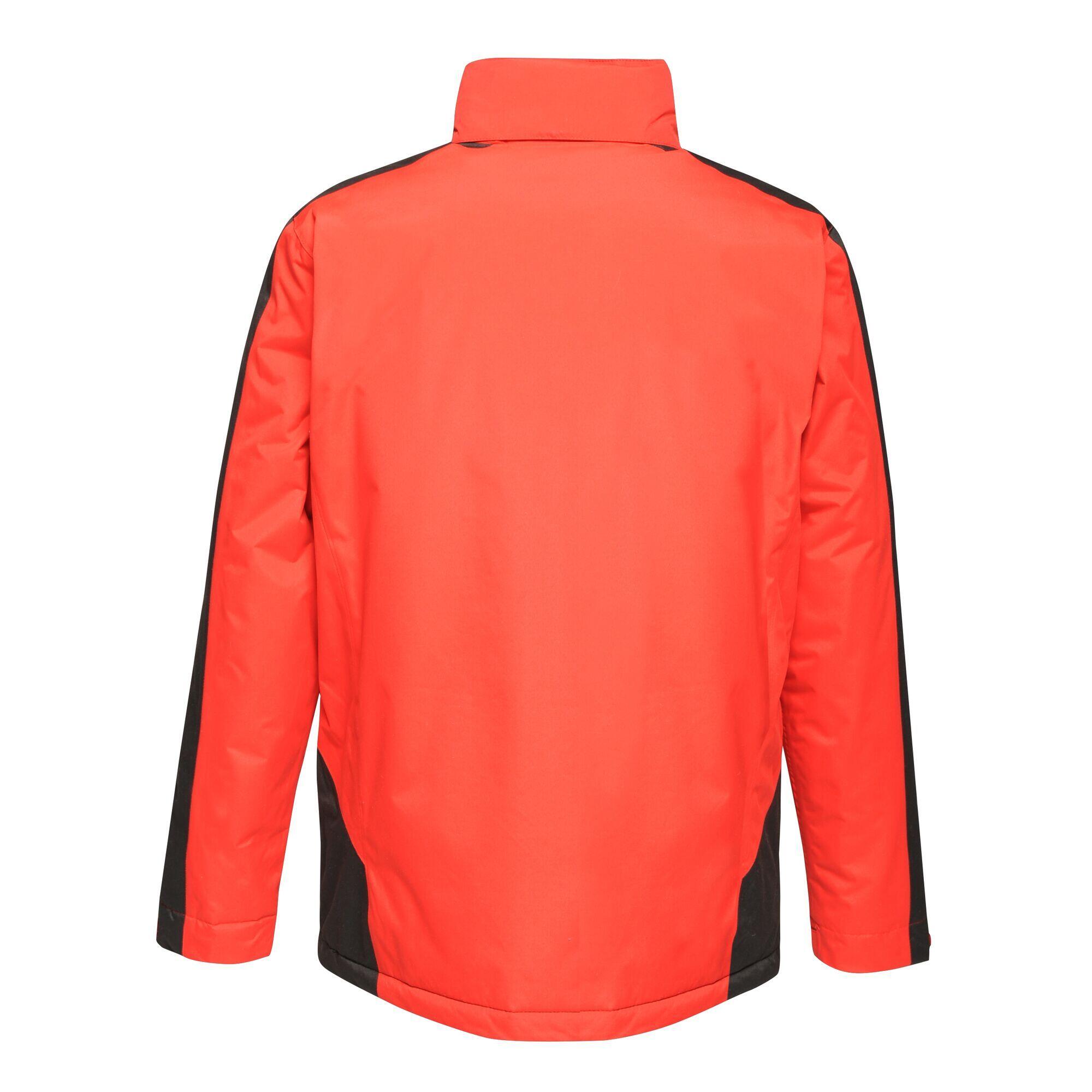 Mens Contrast Full Zip Jacket (Raspberry Red/Graphite Black) 2/5