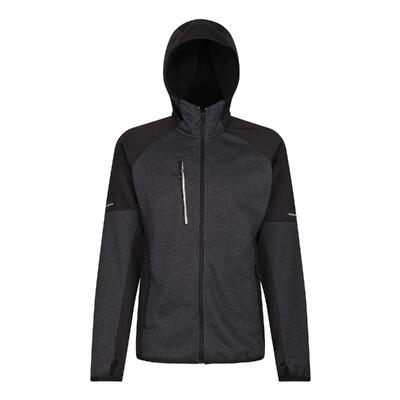 Heren fleece jas (zwart/grijze marl)