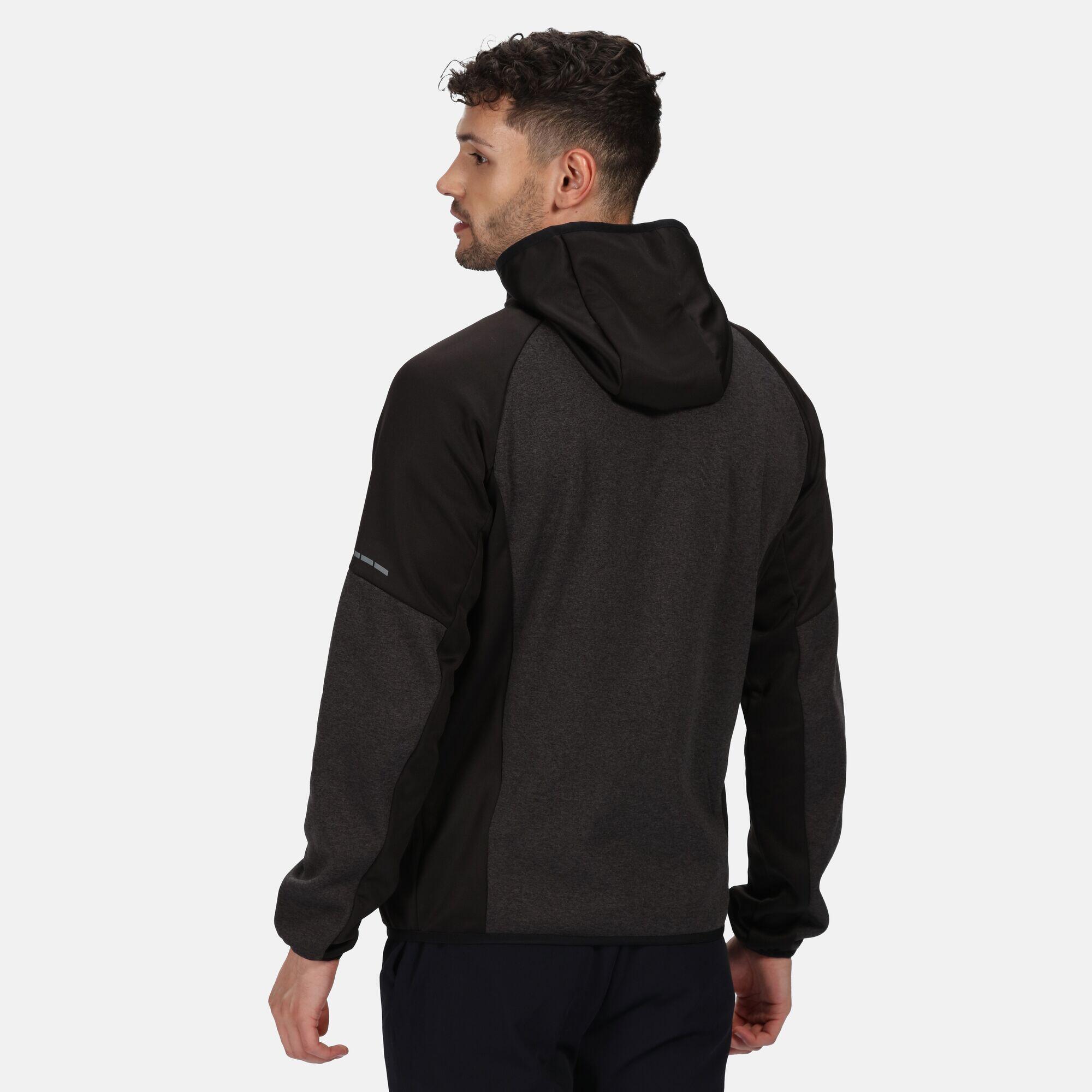 Mens XPro Coldspring II Fleece Jacket (Black/Grey Marl) 3/5