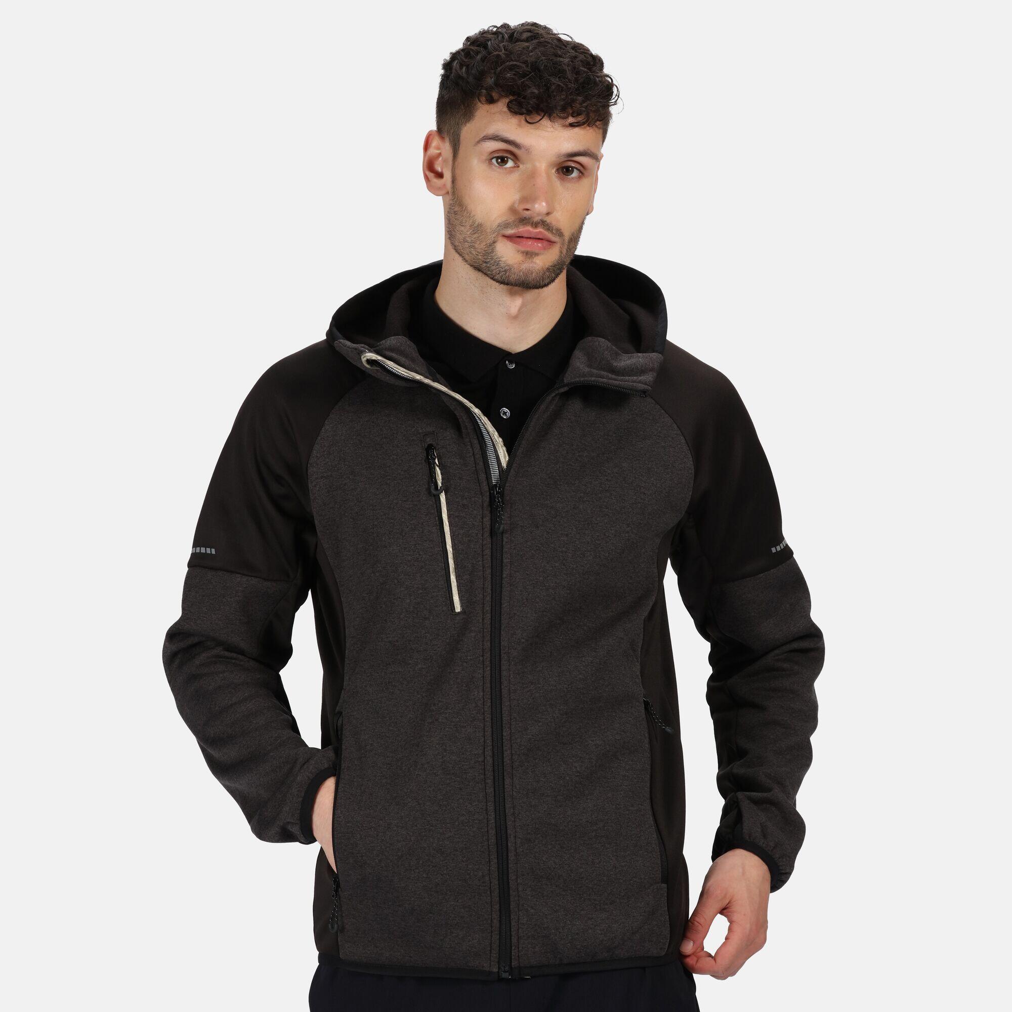 Mens XPro Coldspring II Fleece Jacket (Black/Grey Marl) 4/5