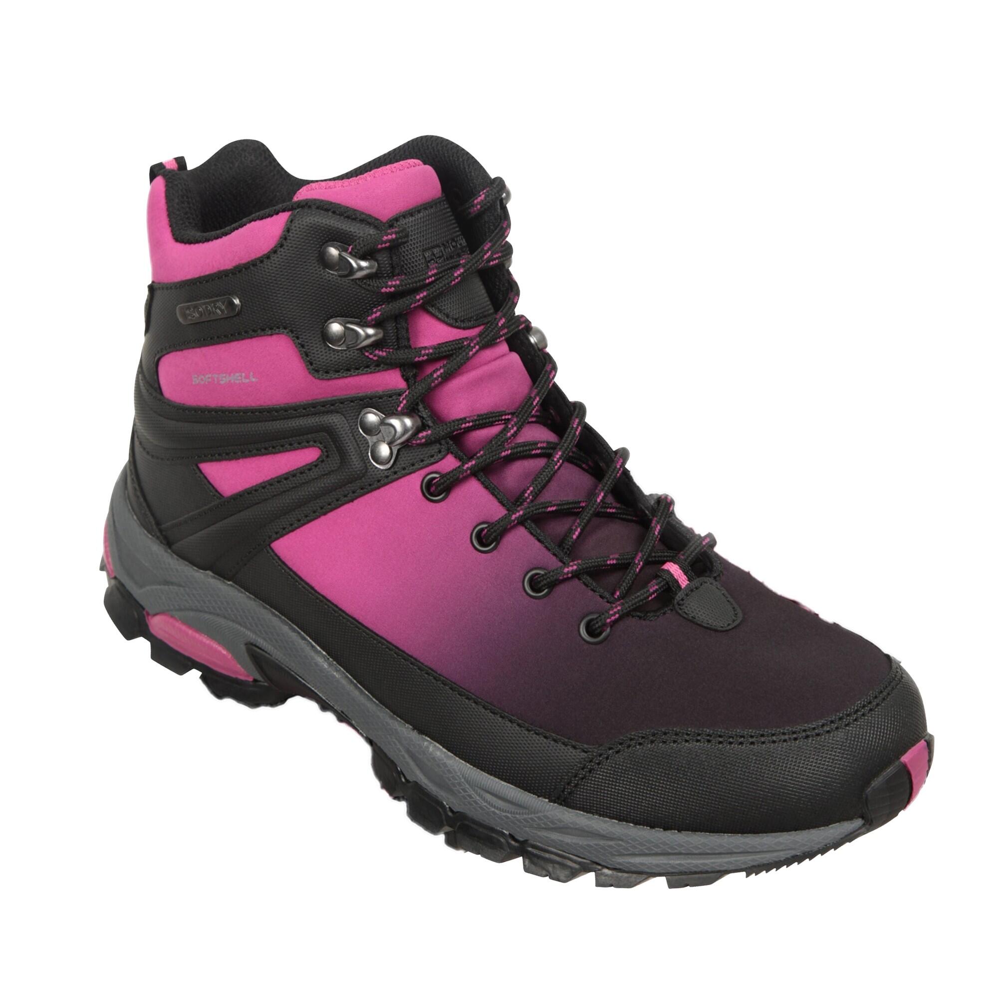 MOUNTAIN WAREHOUSE Womens/Ladies Shadow Softshell Walking Boots (Dark Pink)