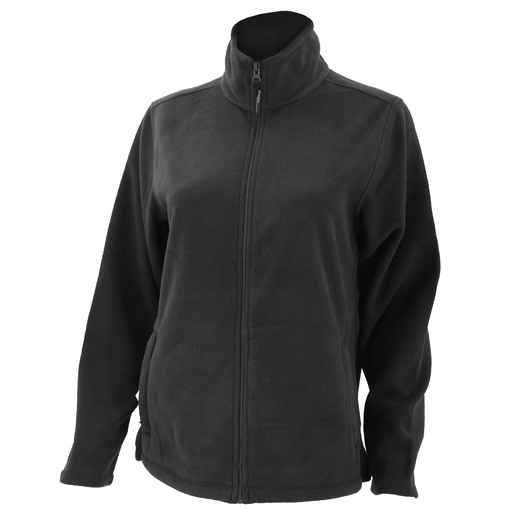 Womens/Ladies FullZip 210 Series Microfleece Jacket (Black) 3/4