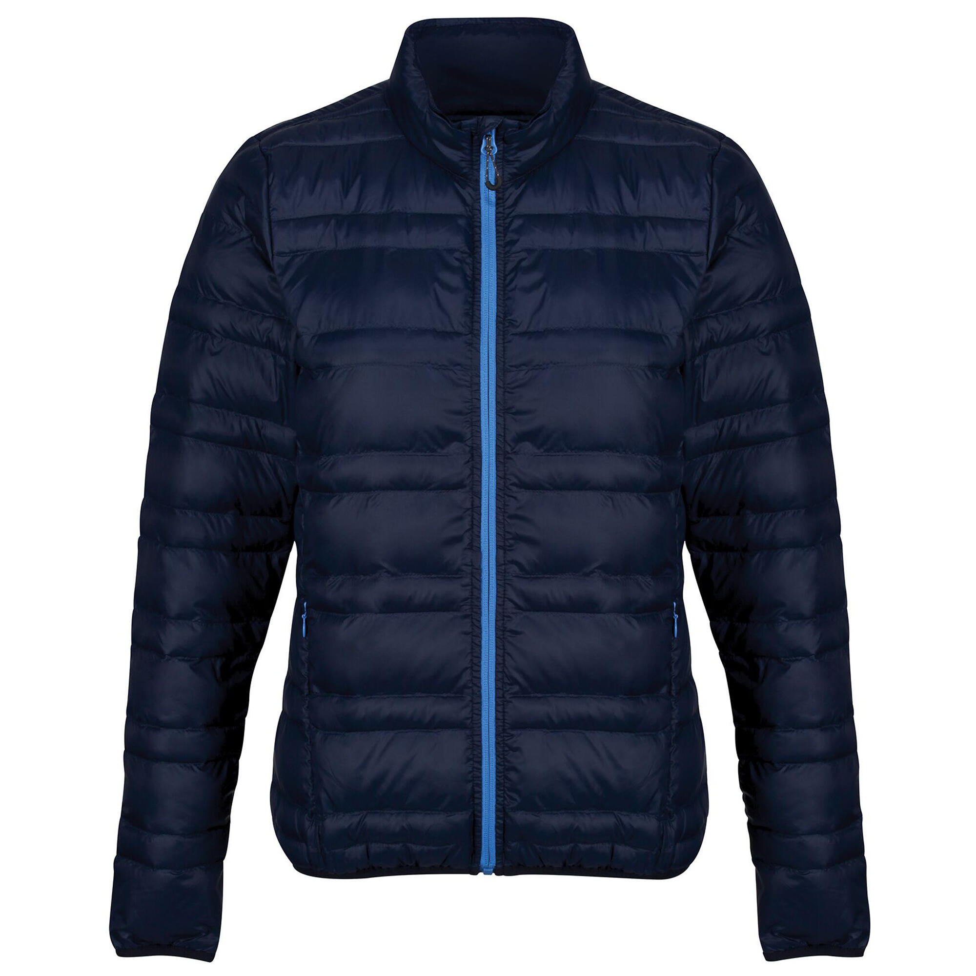 Womens/Ladies Firedown Baffled Quilted Jacket (Navy/French Blue) 1/4