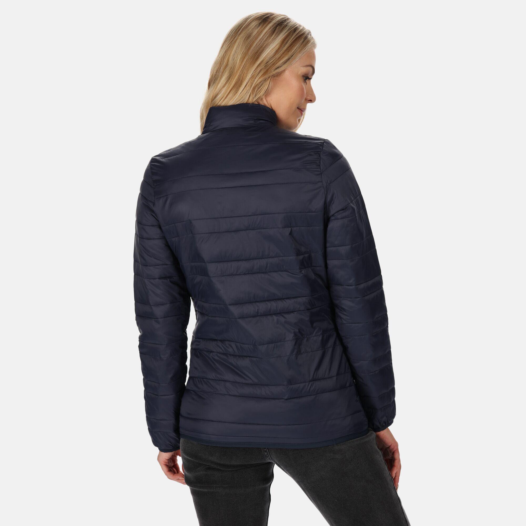Womens/Ladies Firedown Baffled Quilted Jacket (Navy/French Blue) 2/4