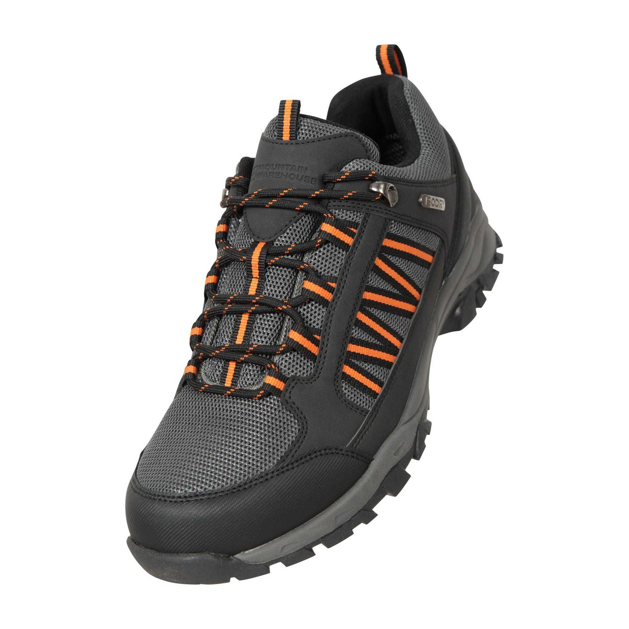 MOUNTAIN WAREHOUSE Mens Path Waterproof Walking Shoes (Black)