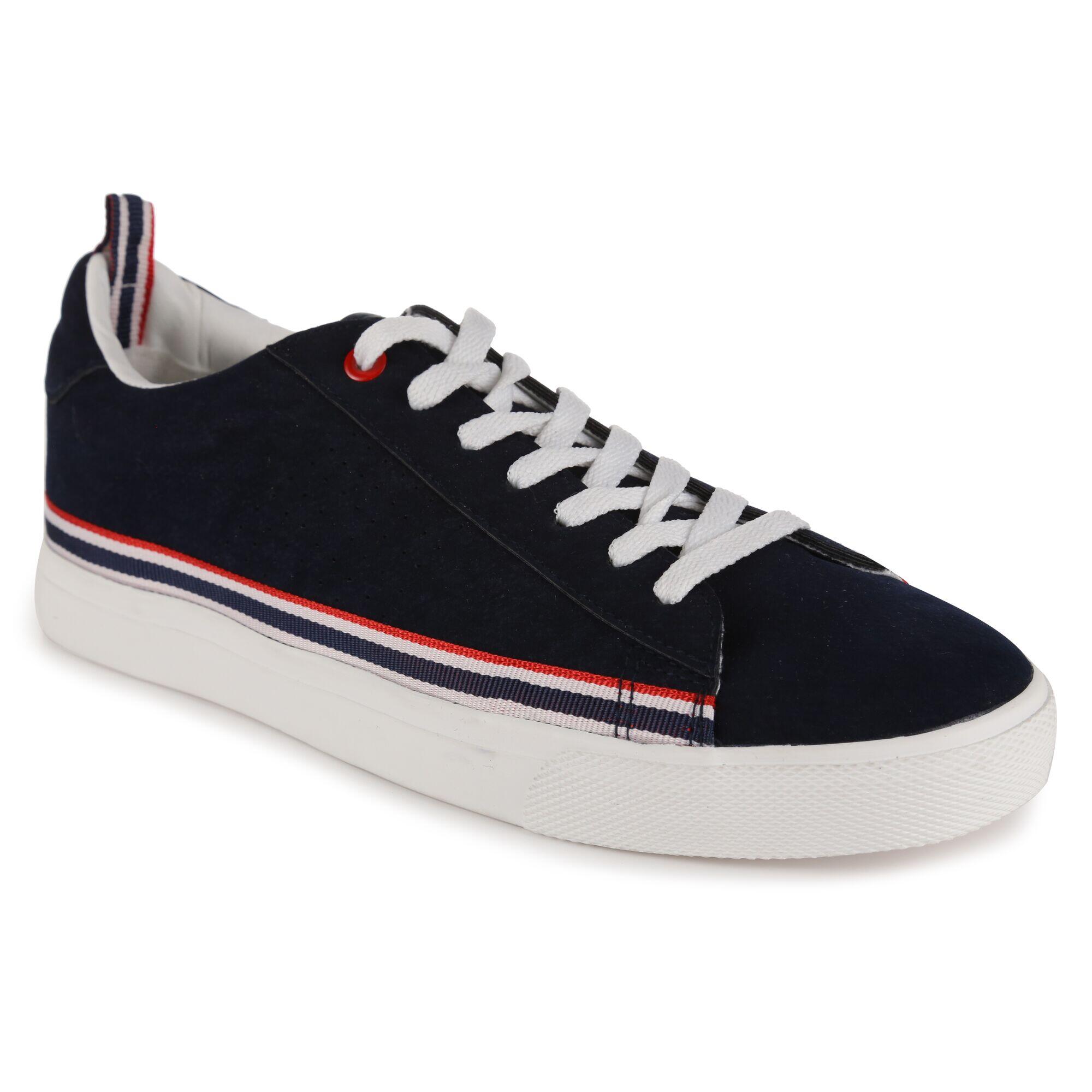 Great Outdoors Mens Stripe Casual Trainers (Navy) 1/5