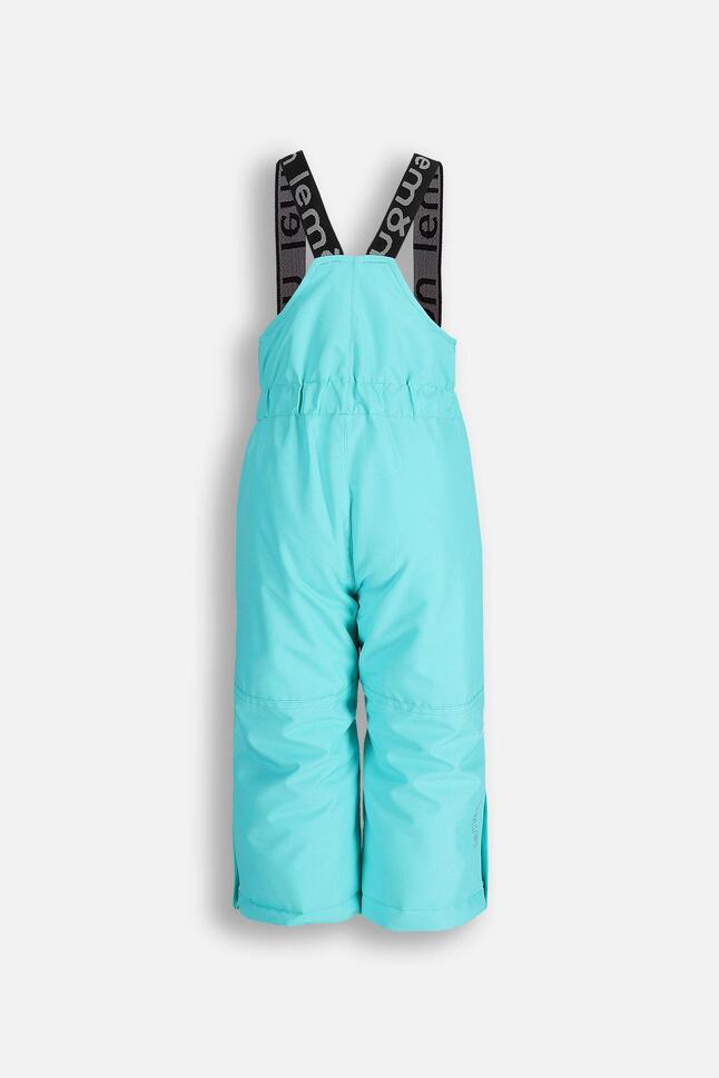 Spodnie narciarskie dziecięce z szelkami ocieplane Lemon Explore ZL5 turkusowe