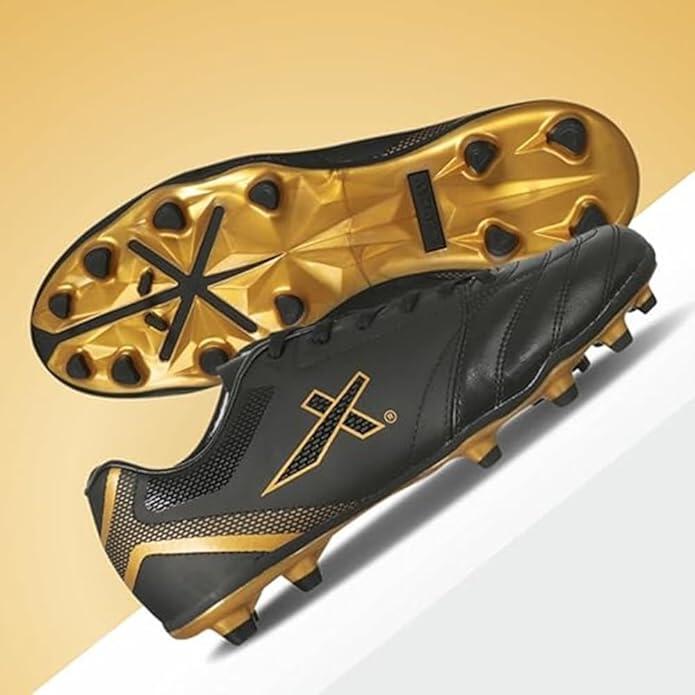 Vector X Blaze-2.0 Fußballschuhe Schwarz/Gold – Größe 4 UK / 38 EU 2/6