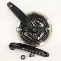 Lasco Aluminium Triple Crankset 24-34-42T, 170 mm, Black.