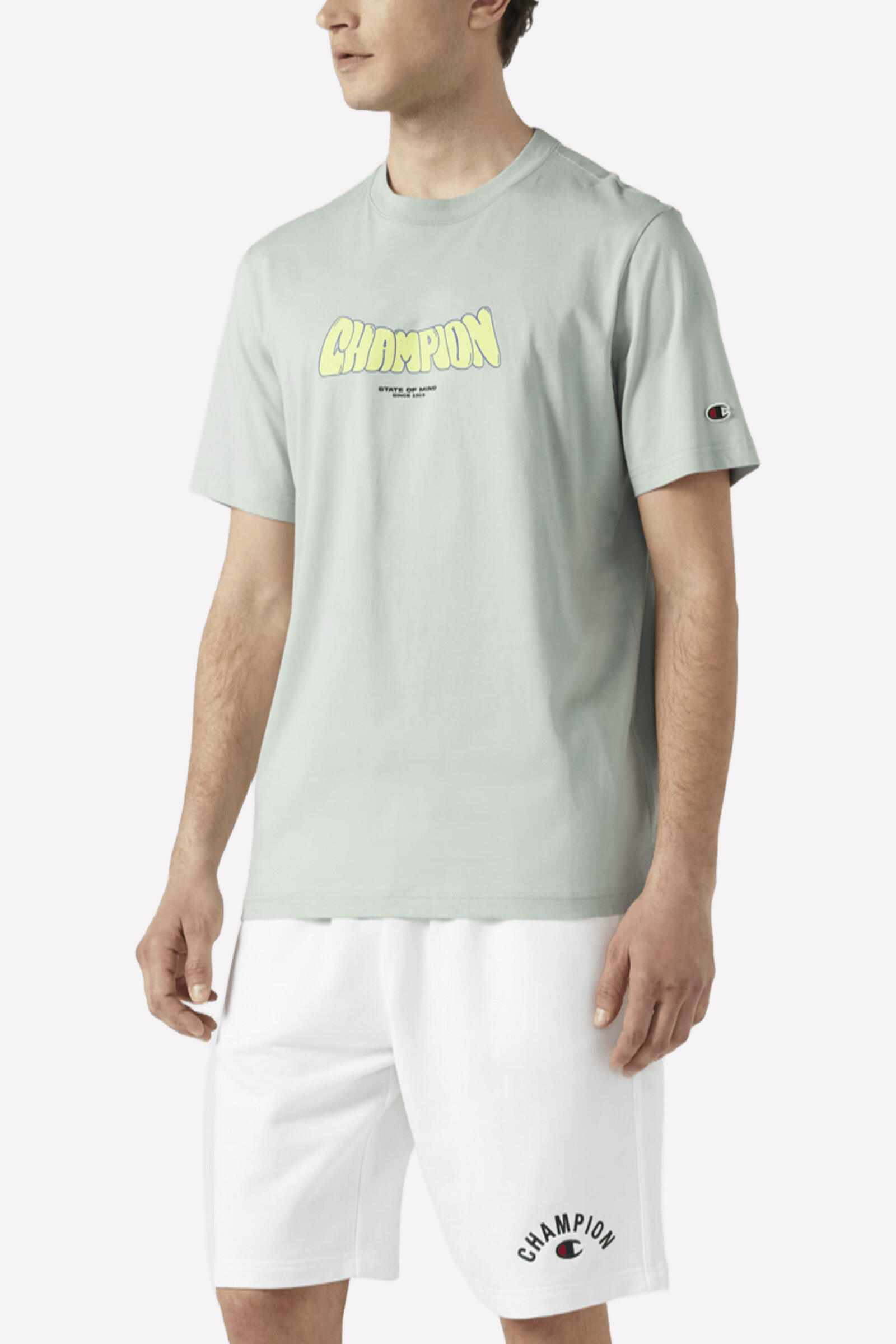 Champion Camiseta Ss Tee Verde 3/4
