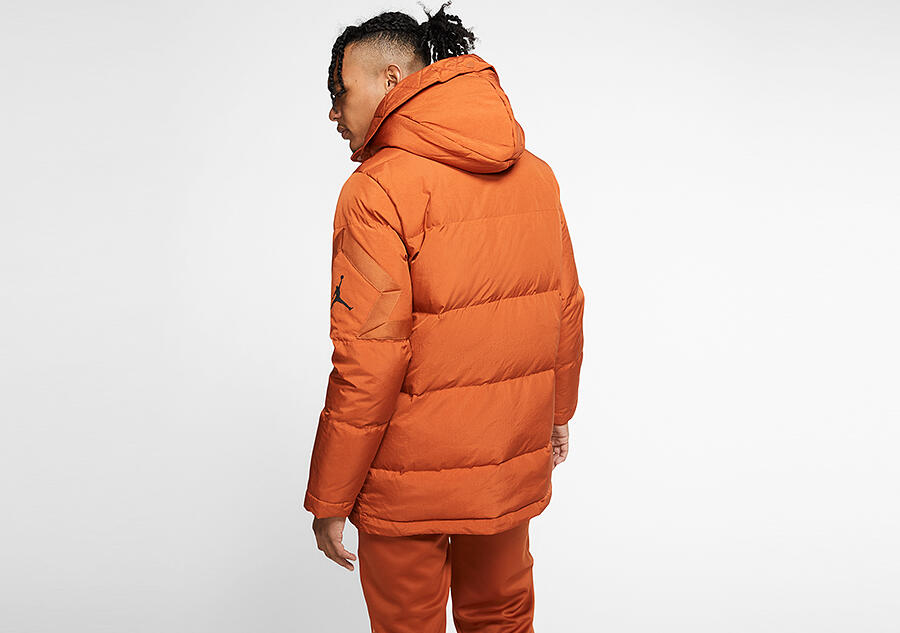 Kurtka męska nike air jordan wings down parka dark russet