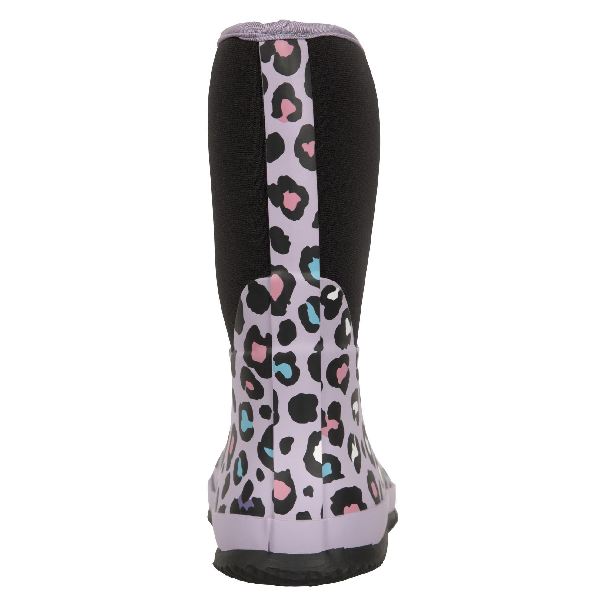 Miststiefel "Puddle", LeoMuster Kinder Flieder 2/4