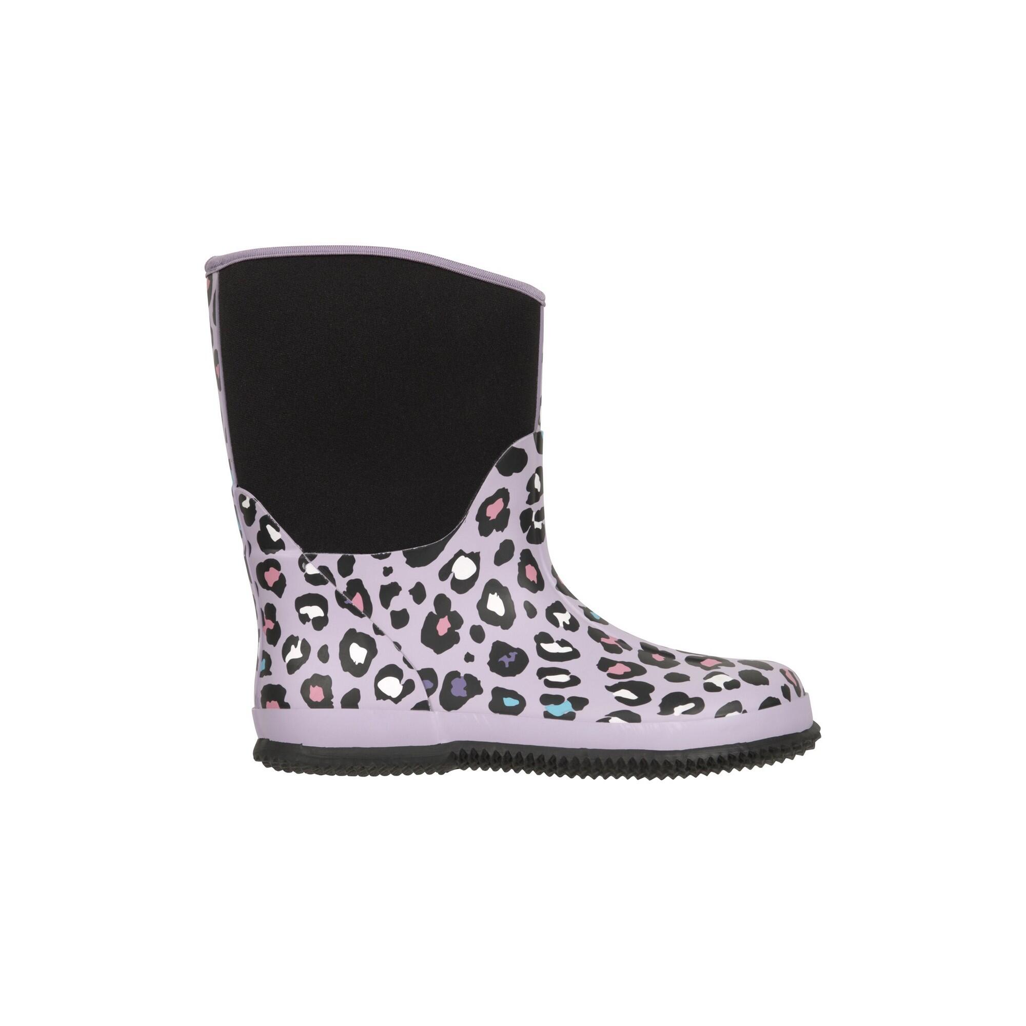Miststiefel "Puddle", LeoMuster Kinder Flieder 4/4