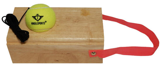 Entraîneur de tennis en bois avec balle élastique pour s’entraîner seul
