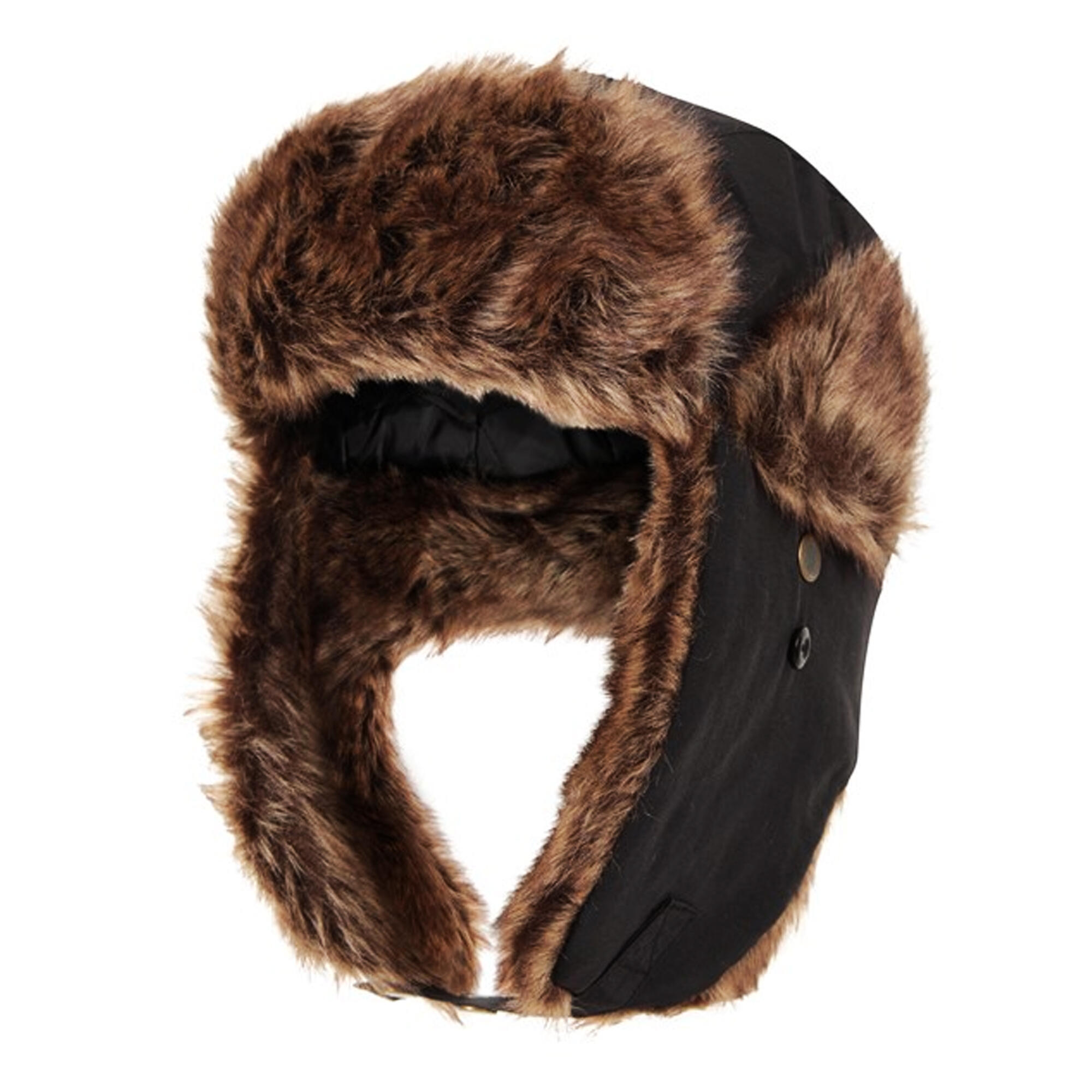 Unisex Adult Furry Bomber Hat (Charcoal) 3/4