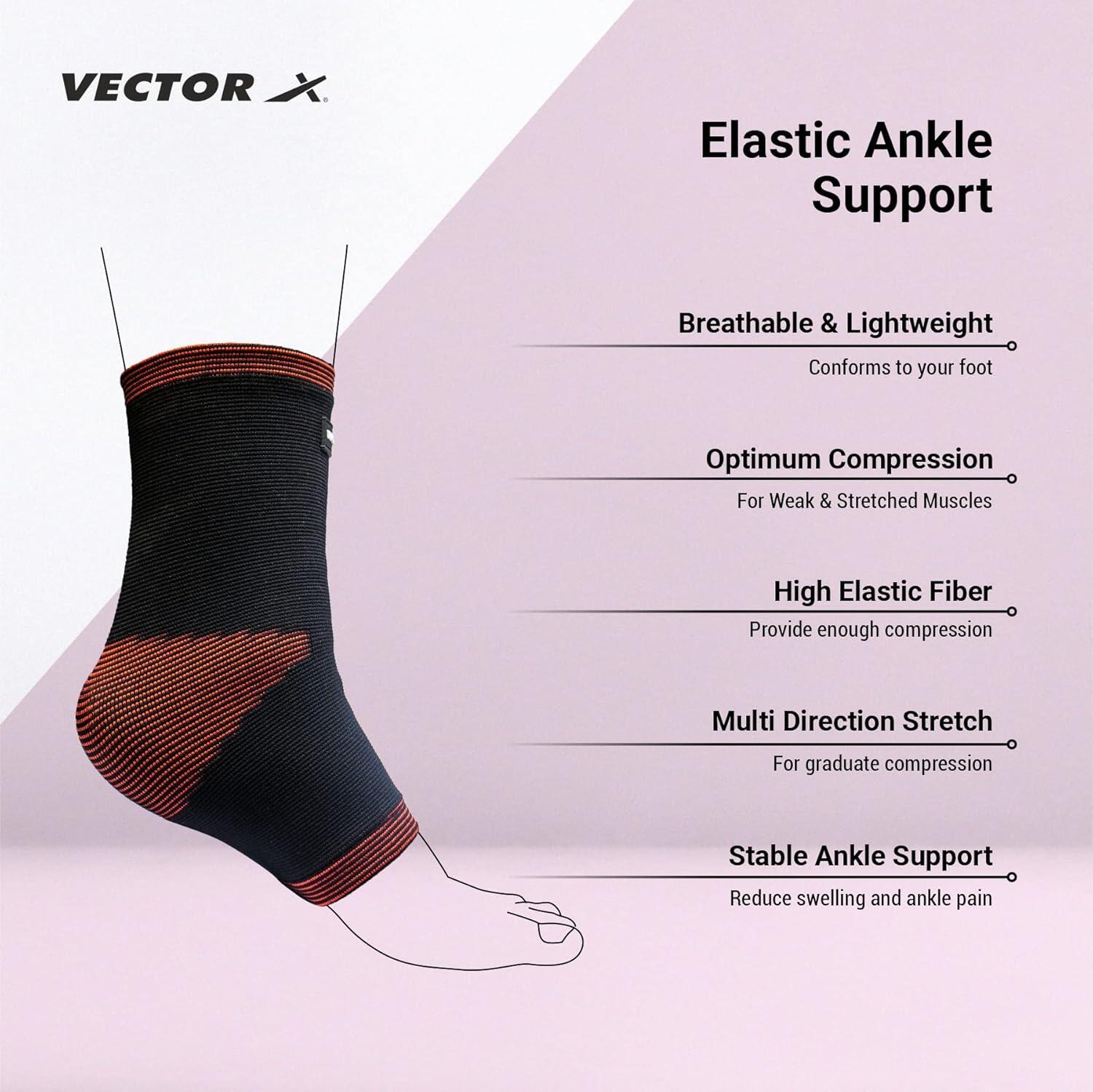Vector X VNS-005 Knöchelstütze (Schwarz, Medium) | Für Männer & Jungen 2/6