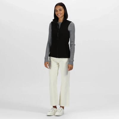 Regatta dames haber ii 250 series antipluis fleece bodywarmer (zwart)