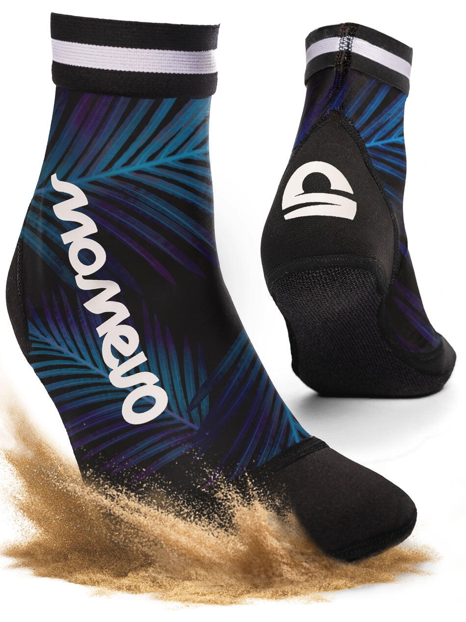 MOMEVO Beachvolleyball Socken aus Neopren – Schutz für Strandsport Palm Blue