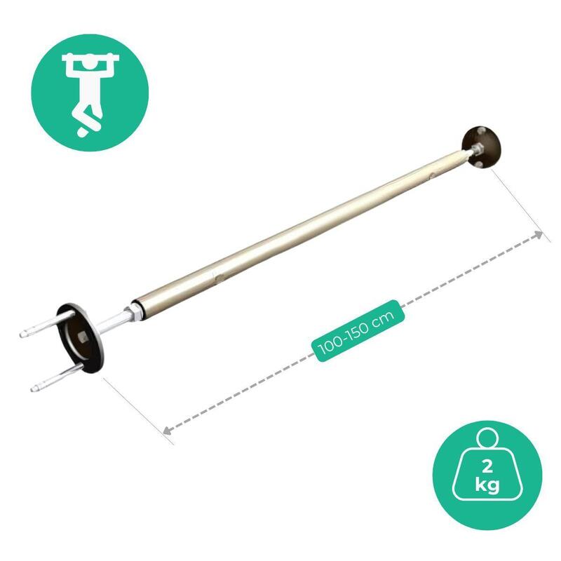 Bară de Tracțiuni pentru Toc de Ușă Montare pe Perete Reglabilă 100–150 cm