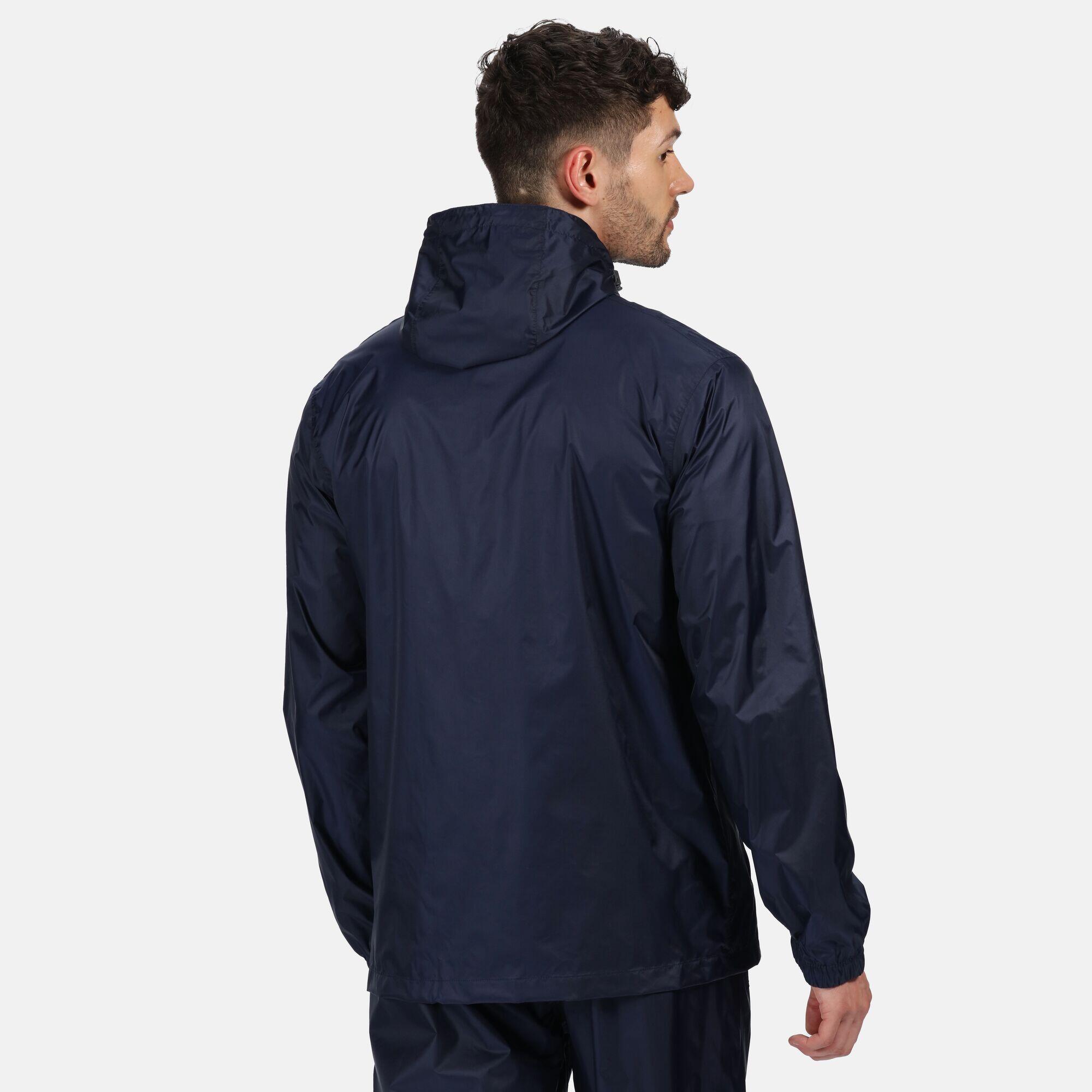 Pro Mens Packaway Waterproof Breathable Jacket (Navy) 2/5