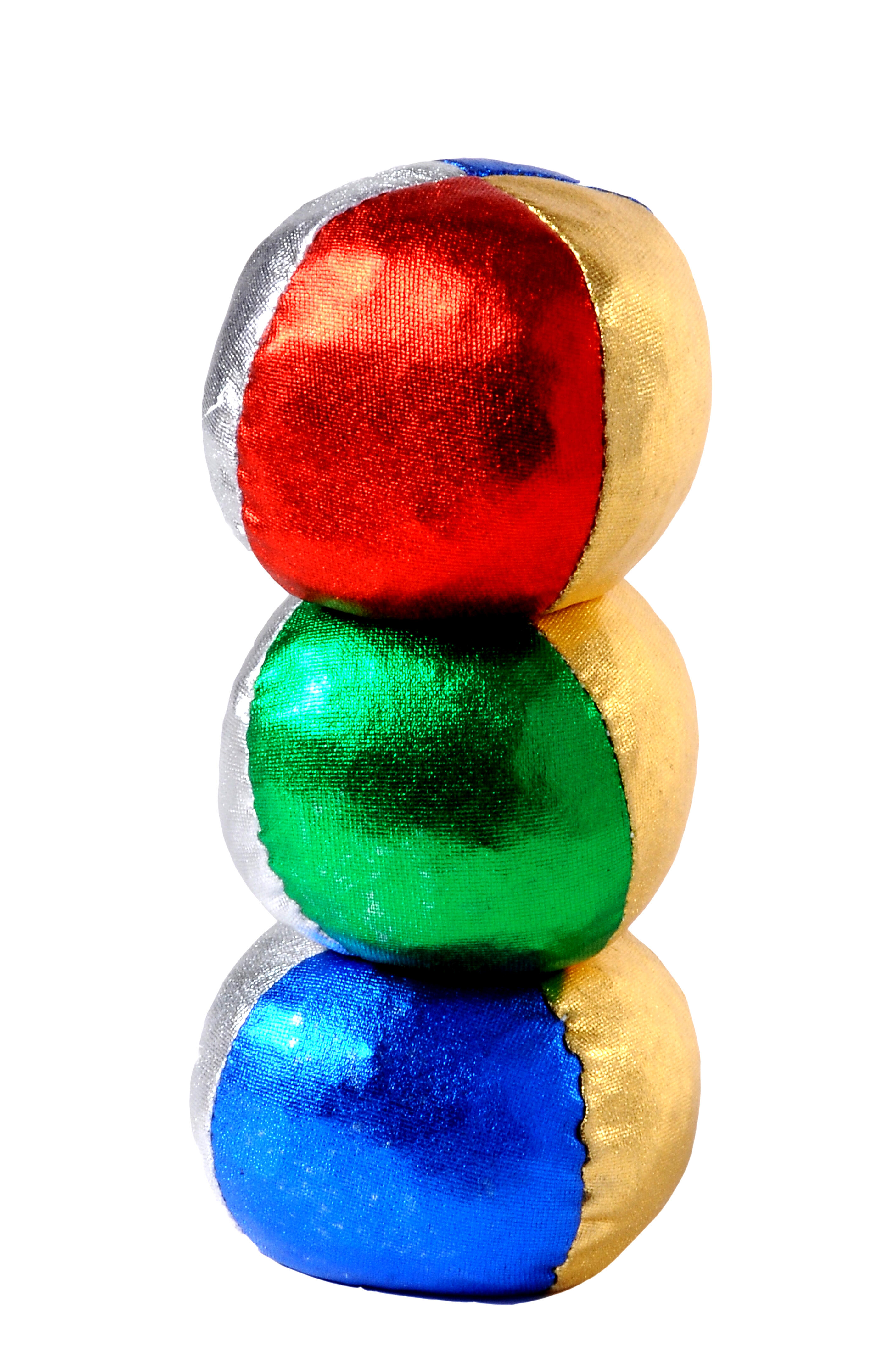 Bolas de malabarismo com efeito metálico (2,5″) em tubo 3/4