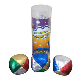 Bolas de malabarismo com efeito metálico (2,5″) em tubo 4/4