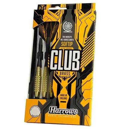 Jeu de fléchettes Softip pour cible électronique (18 g) Club Brass