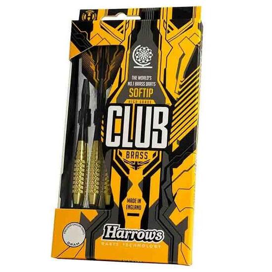 Jeu de fléchettes Softip pour cible électronique (18 g) Club Brass