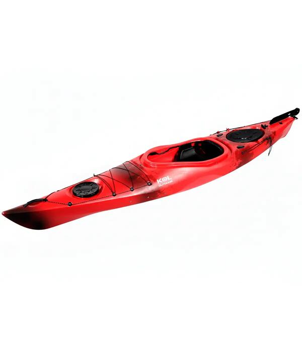 KOL OUTDOOR Kayak de mar y travesías con timón Swift Rojo/Negro - 360x64cm