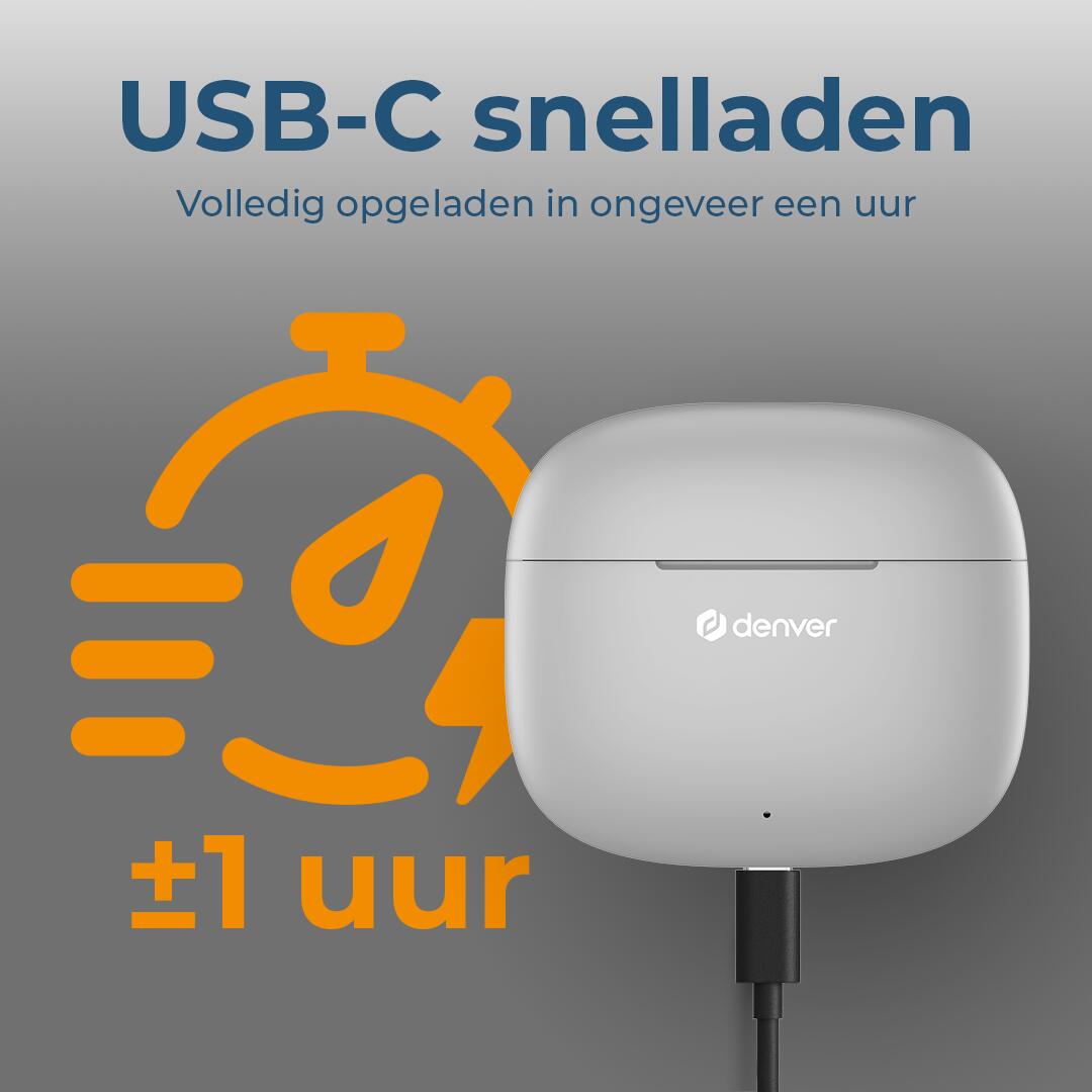 Słuchawki Bluetooth Denver Electronics TWE-48GR Szary 6/7