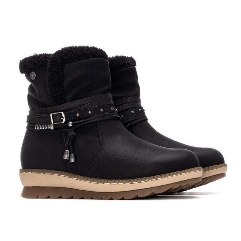 Botines Planos Mujer Refresh  Negro 2/4