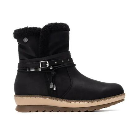 Flache Stiefeletten Damen Refresh Schwarz