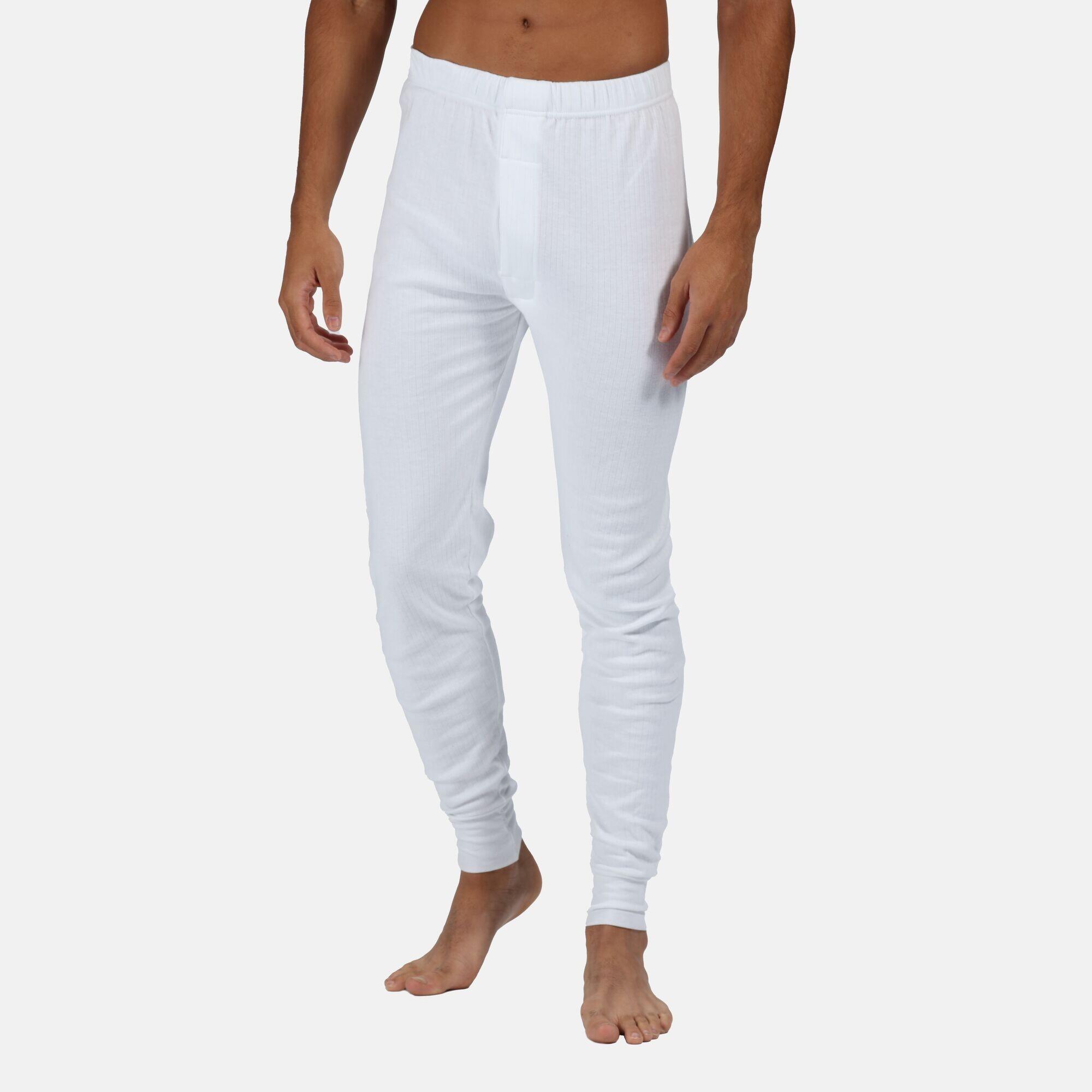 Mens Thermal Underwear Long Johns (White) 4/5
