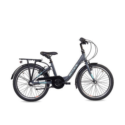 chiX, 24 Zoll Kinderfahrrad, 3-Gang, Koralle/Dunkelrot, 130–145 cm