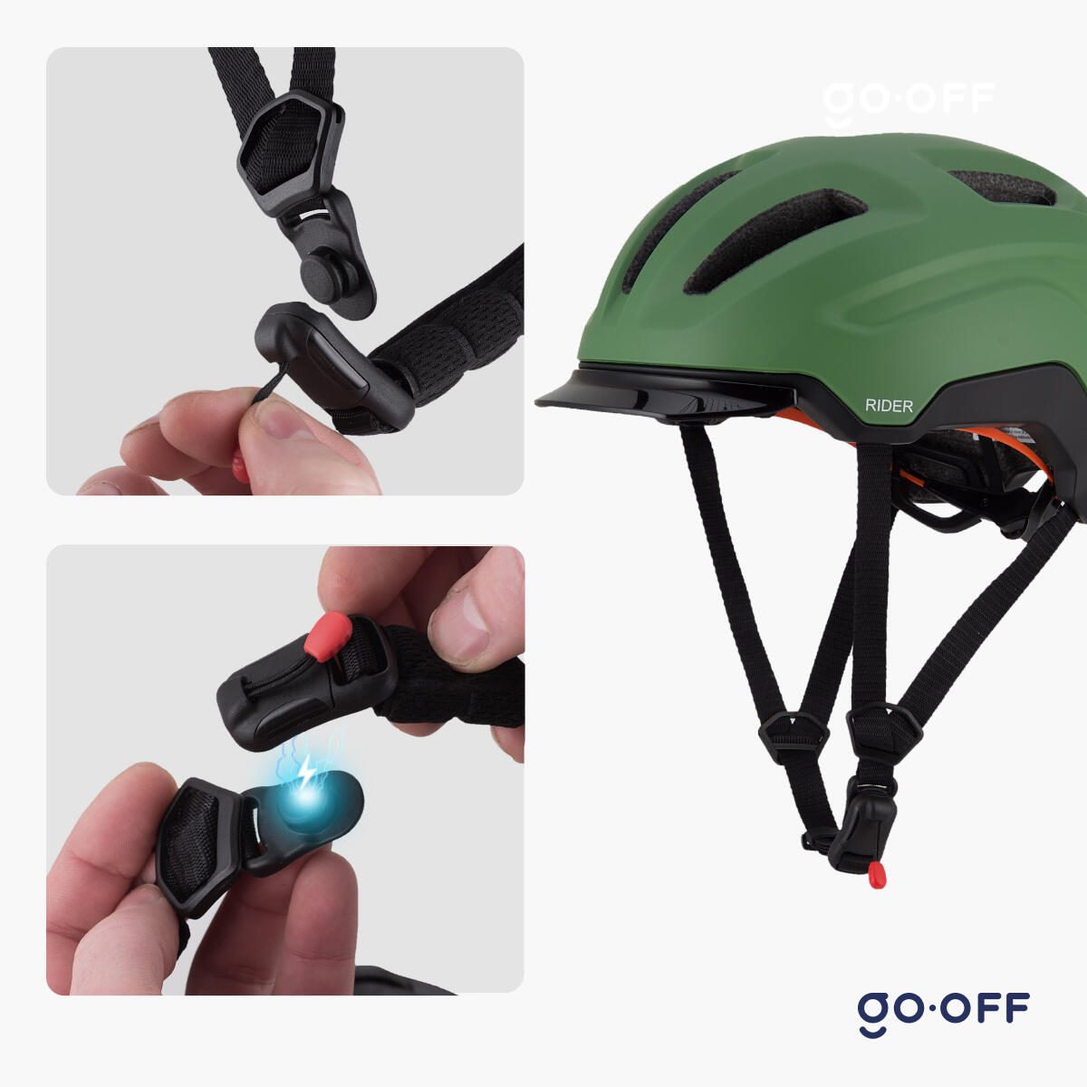 Casque vélo GO-OFF RIDER SMART avec visière 2/7