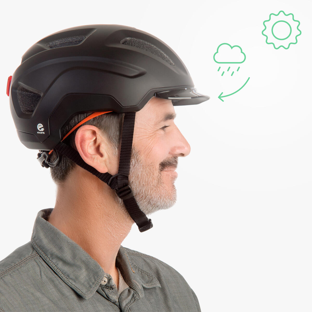 Casque vélo GO-OFF RIDER SMART avec visière 3/7